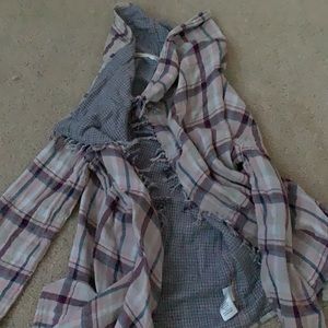 girls flannel cardigan